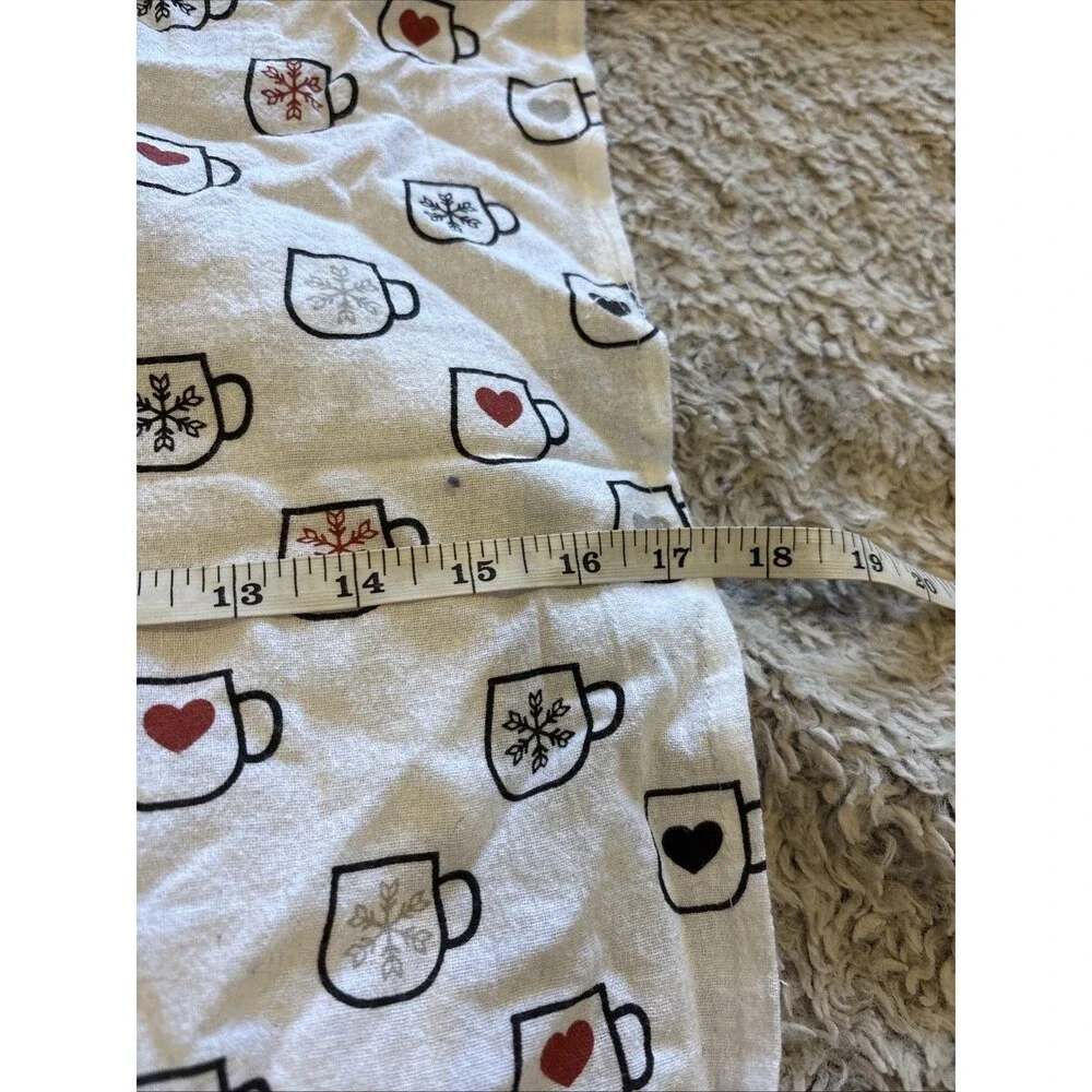 Unbranded Kitchen‎ Tea Towel Unisex OS White Good Coffee Mug Heart Snowflake